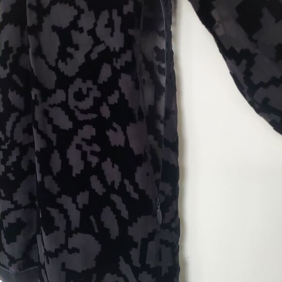 Juicy Couture Tunic Dress Size 2 Black Velvet Burnout Sheer Beaded - Picture 10 of 11